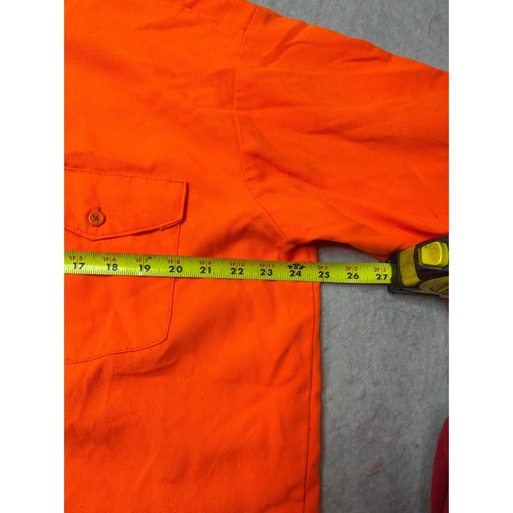 Codet Mens Blaze Orange‎ Hunting Shirt Long Sleeve Button Up High Vis Workwear - Picture 4 of 7